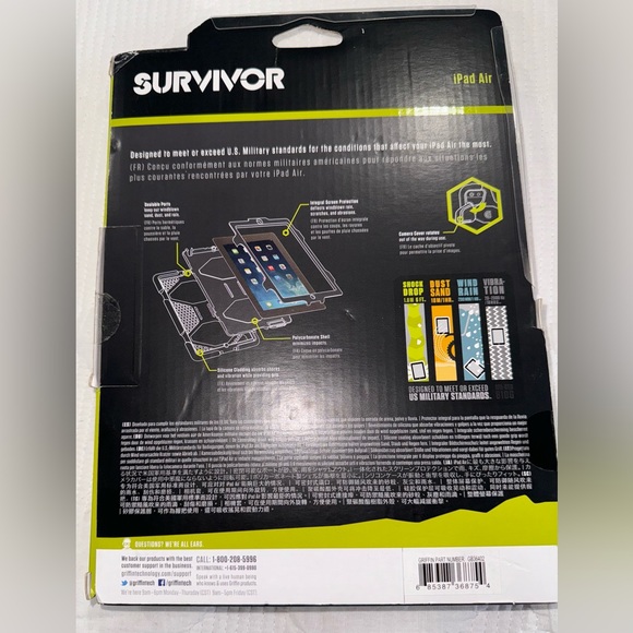 Survivor Griffin Heavy Duty All-Terrain Case for iPad Air New In Package - Picture 3 of 5